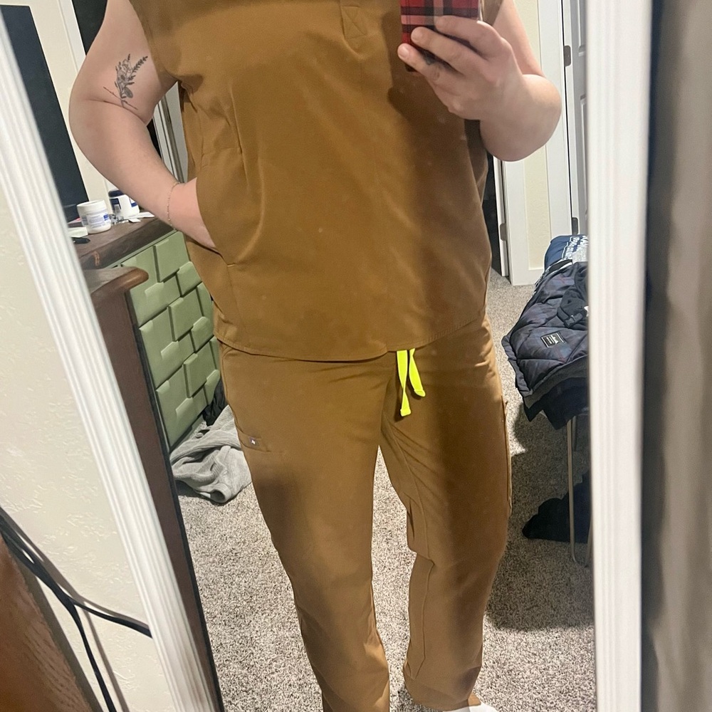 Women's FIGS Brown Pants & Top